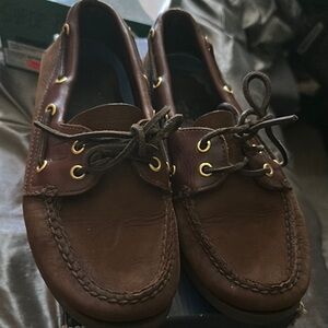 Sperry Dark Brown Leather Boat Shoes
